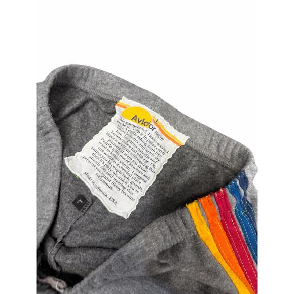 Aviator Nation 5 Stripe Grey Sweatpants Joggers - Picture 4 of 4